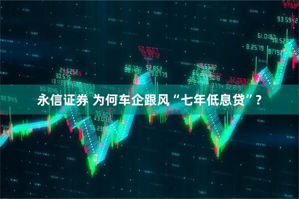 永信证券 为何车企跟风“七年低息贷”?